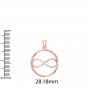 Forever Love infinity gold diamond pendant For Him