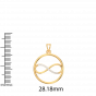 Forever Love infinity gold diamond pendant For Him