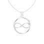 Forever Love infinity gold diamond pendant For Him