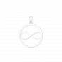 Forever Love infinity gold diamond pendant For Him