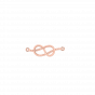 The love knot for infinity diamond and gold pendant For Her