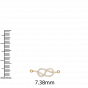 The love knot for infinity diamond and gold pendant For Her