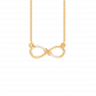 The forever Love knot diamond and gold pendant For Her