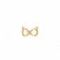 The forever Love knot diamond and gold pendant For Her