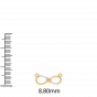 The forever Love knot diamond and gold pendant For Her