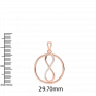  The world of Love diamond and gold pendant For Him
