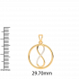 The world of Love diamond and gold pendant For Him