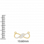 The grace of love diamond and gold pendant For Her