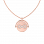 Twisted love diamond gold and Mother of pearl pendant For Him