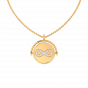 Twisted love diamond gold and Mother of pearl pendant For Him