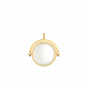 Twisted love diamond gold and Mother of pearl pendant For Him