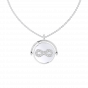 Twisted love diamond gold and Mother of pearl pendant For Him