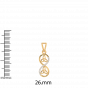 Boundless love - Diamond and Gold Pendant For Him