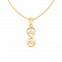 Boundless love - Diamond and Gold Pendant For Him