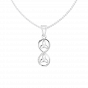 Boundless love - Diamond and Gold Pendant For Him