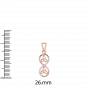 Boundless love - Diamond and Gold Pendant For Him