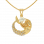 Be A Mermaid Diamond Gold Pendant With Pearl