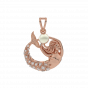 Be A Mermaid Diamond Gold Pendant With Pearl