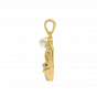 Be A Mermaid Diamond Gold Pendant With Pearl