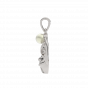 Be A Mermaid Diamond Gold Pendant With Pearl