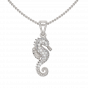 Capture The Sea Horse Gold Diamond Pendant