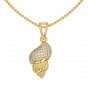 The Sound Of Conch Gold Diamond Pendant