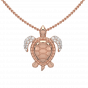 Totally Turtle Gold Diamond Pendant