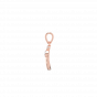 Alphabet T Heart Gold Diamond Pendant