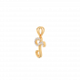 Alphabet T Heart Gold Diamond Pendant