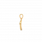 Alphabet T Heart Gold Diamond Pendant