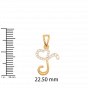 Alphabet T Heart Gold Diamond Pendant
