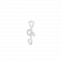Alphabet T Heart Gold Diamond Pendant