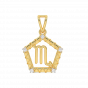 Scorpio Zodiac Sun Sign Gold Diamond Pendant