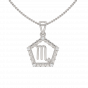 Scorpio Zodiac Sun Sign Gold Diamond Pendant
