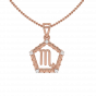 Scorpio Zodiac Sun Sign Gold Diamond Pendant