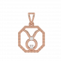Taurus Zodiac Sun Sign Gold Diamond Pendant