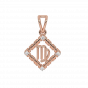 Virgo Zodiac Sun Sign Gold Diamond Pendant