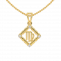 Virgo Zodiac Sun Sign Gold Diamond Pendant