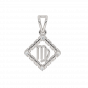 Virgo Zodiac Sun Sign Gold Diamond Pendant