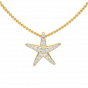 The Starfish Gold Diamond Pendant