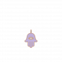 The Enamel and Diamond Hamsa Evil eye Charm Pendant