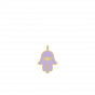 The Enamel and Diamond Hamsa Evil eye Charm Pendant