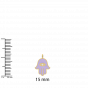 The Enamel and Diamond Hamsa Evil eye Charm Pendant