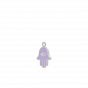 The Enamel and Diamond Hamsa Evil eye Charm Pendant