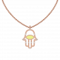 Evil Eye Hamsa Diamond and Enamel Charm Pendant