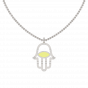 Evil Eye Hamsa Diamond and Enamel Charm Pendant