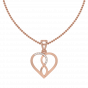 The Infinity Diamond Heart Charm Pendant
