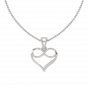 The Diamond Infinity and heart Pendant