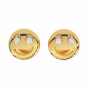 The Smiling Smily Gold Diamond Kids Earring