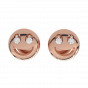 The Smiling Smily Gold Diamond Kids Earring